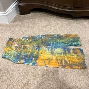 Tie dye silk scarf